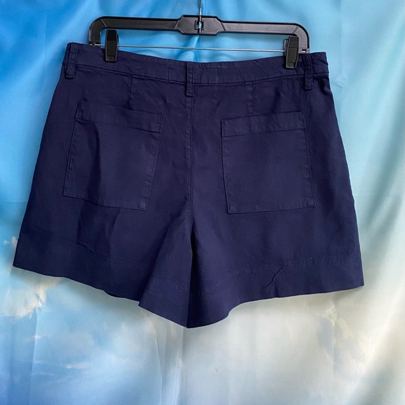 Frank & Eileen WATERFORD Walking Short ITALIAN PERFORMANCE LINEN size: 10 Navy - Picture 10 of 16